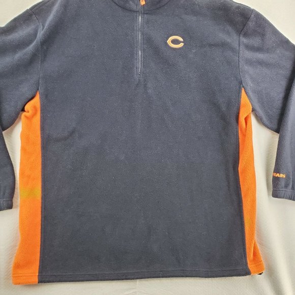 CHICAGO BEARS Sweater NFL Men's Long Sleeve 1/4 Zip Pullover Blue Extra Large - Picture 4 of 12